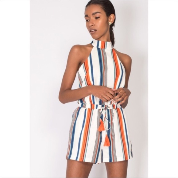 NWT! Striped Romper - Picture 4 of 7